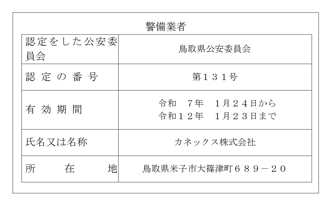 誠警備警備標識